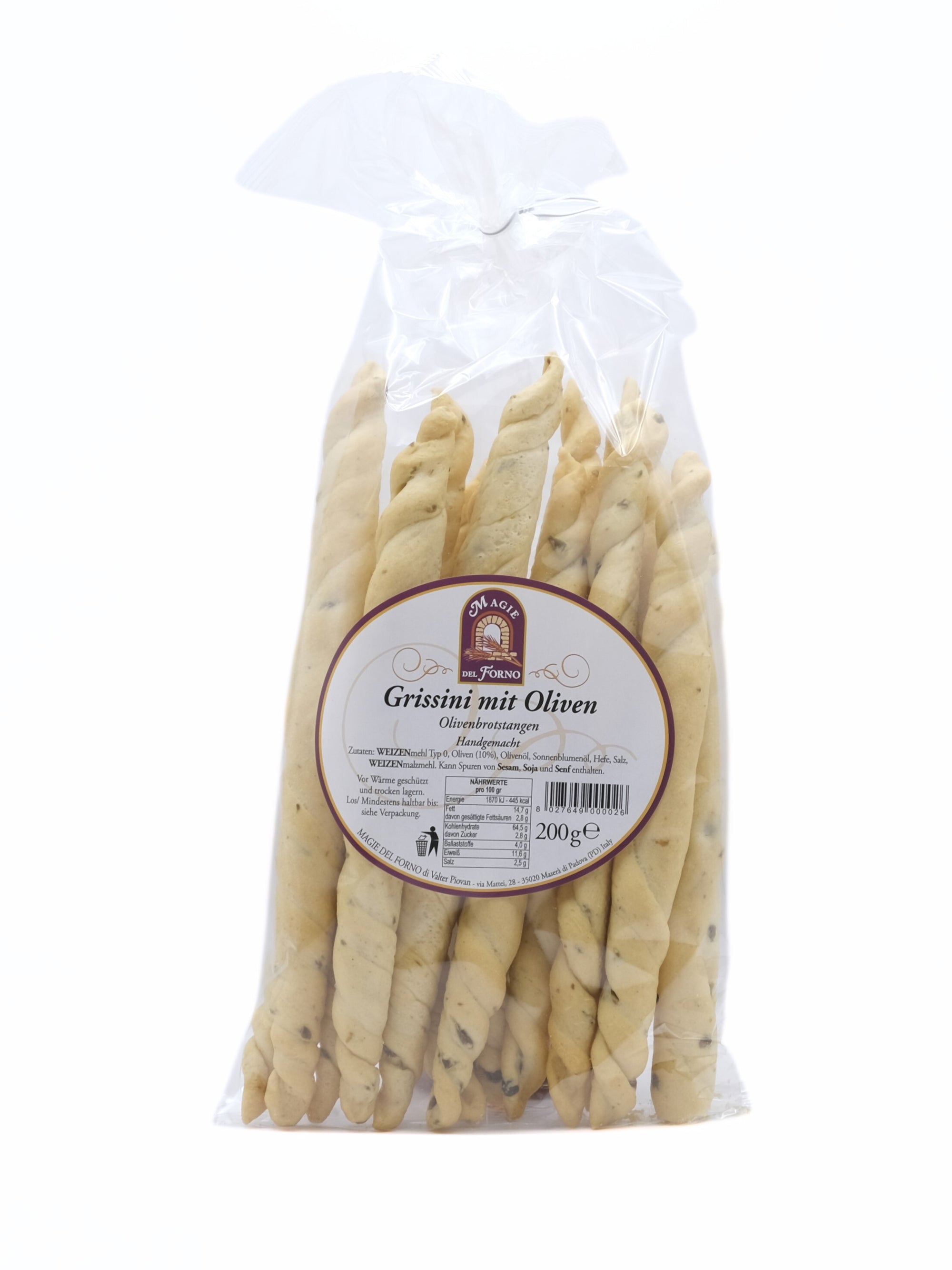Grissini mit Oliven Magie del Forno 200g
