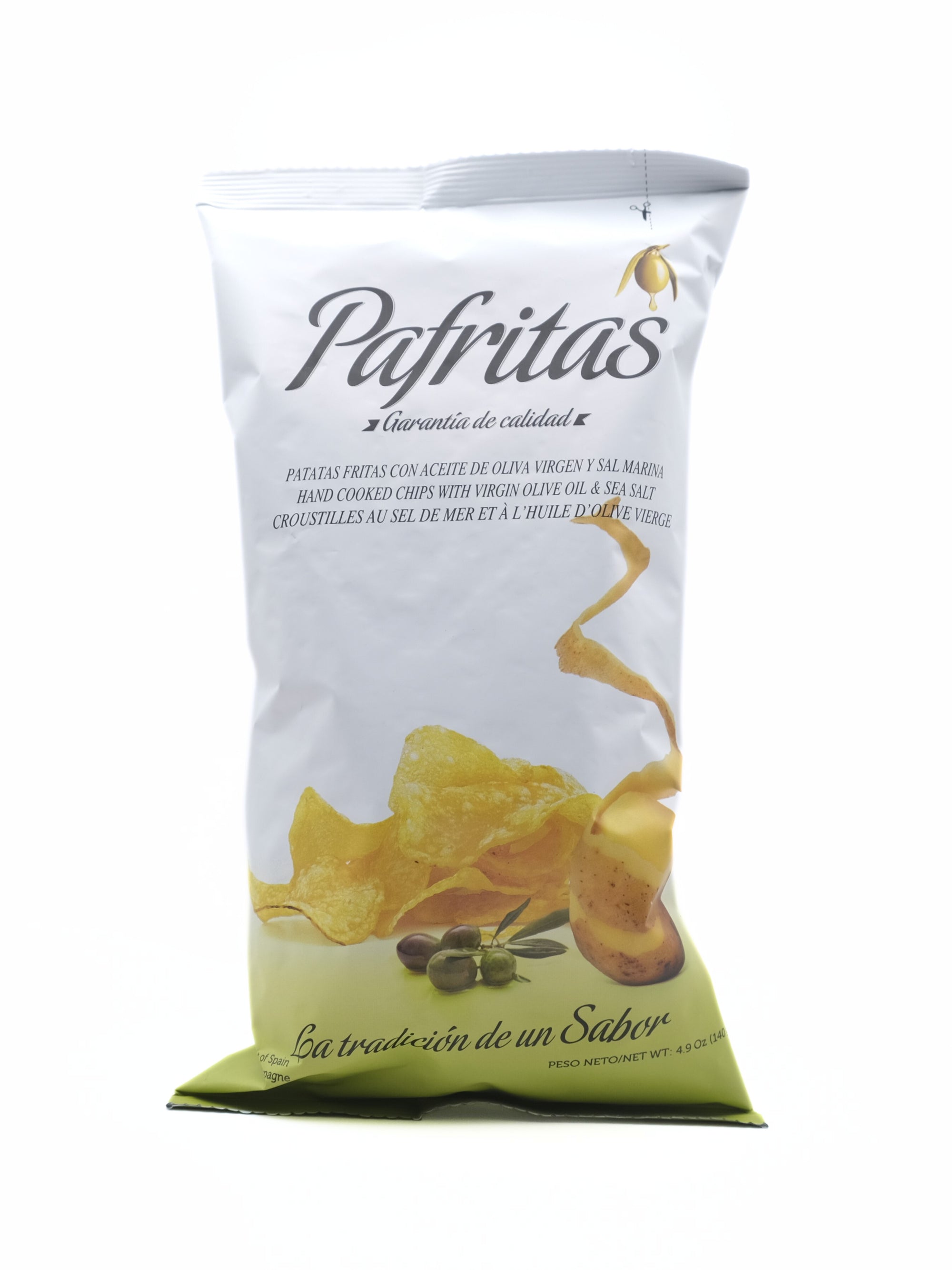 Pafritas Kartoffelchips mit Meersalz 140g