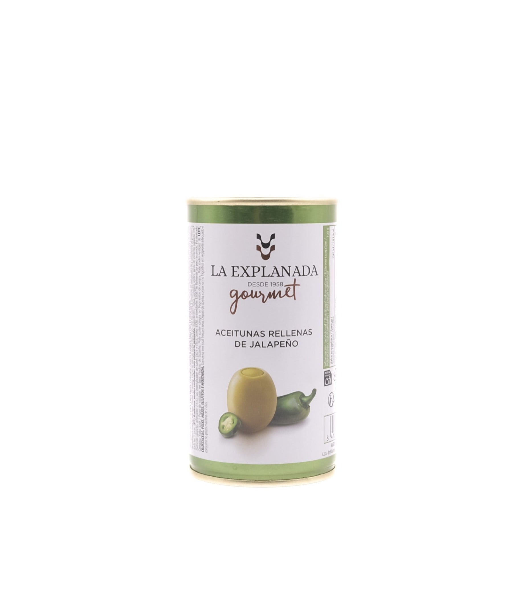 Gefüllte Oliven mit Jalapeño 350 g | La Explanada | finolivo