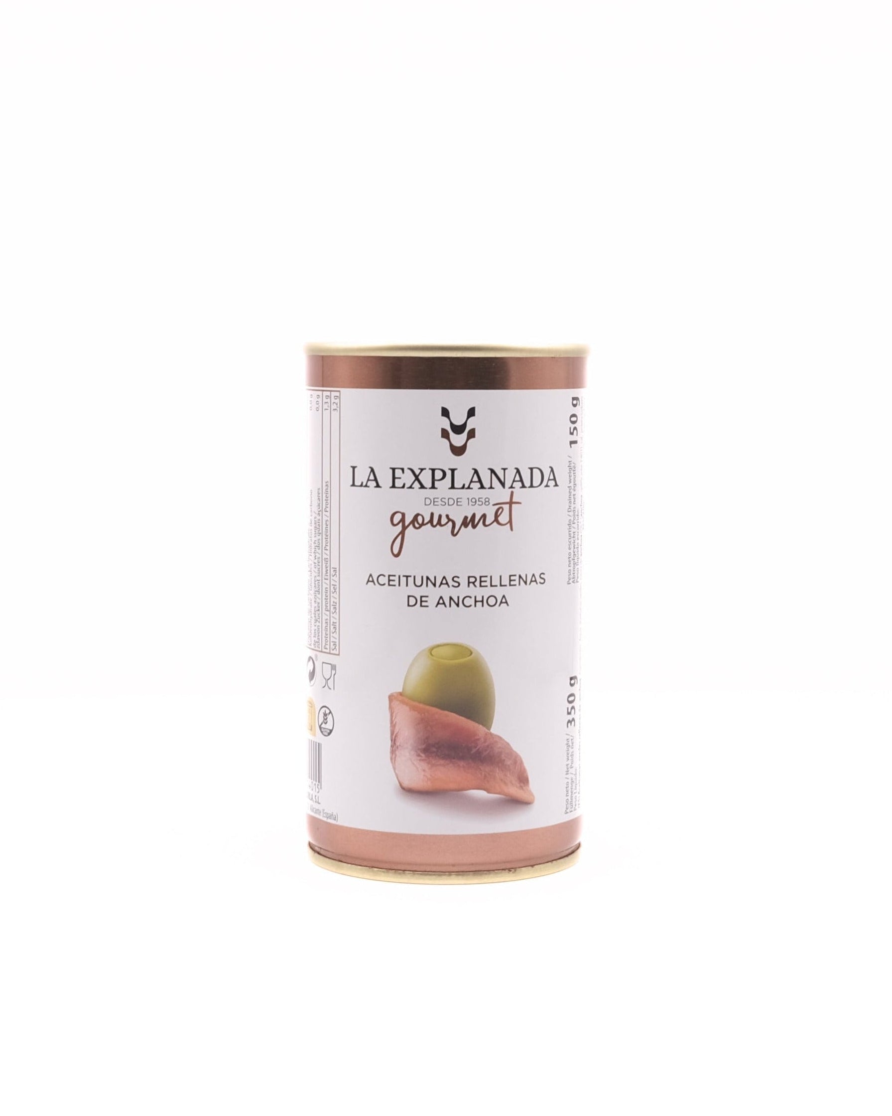 Gefüllte Oliven mit Sardellen 350 g | La Explanada | finolivo