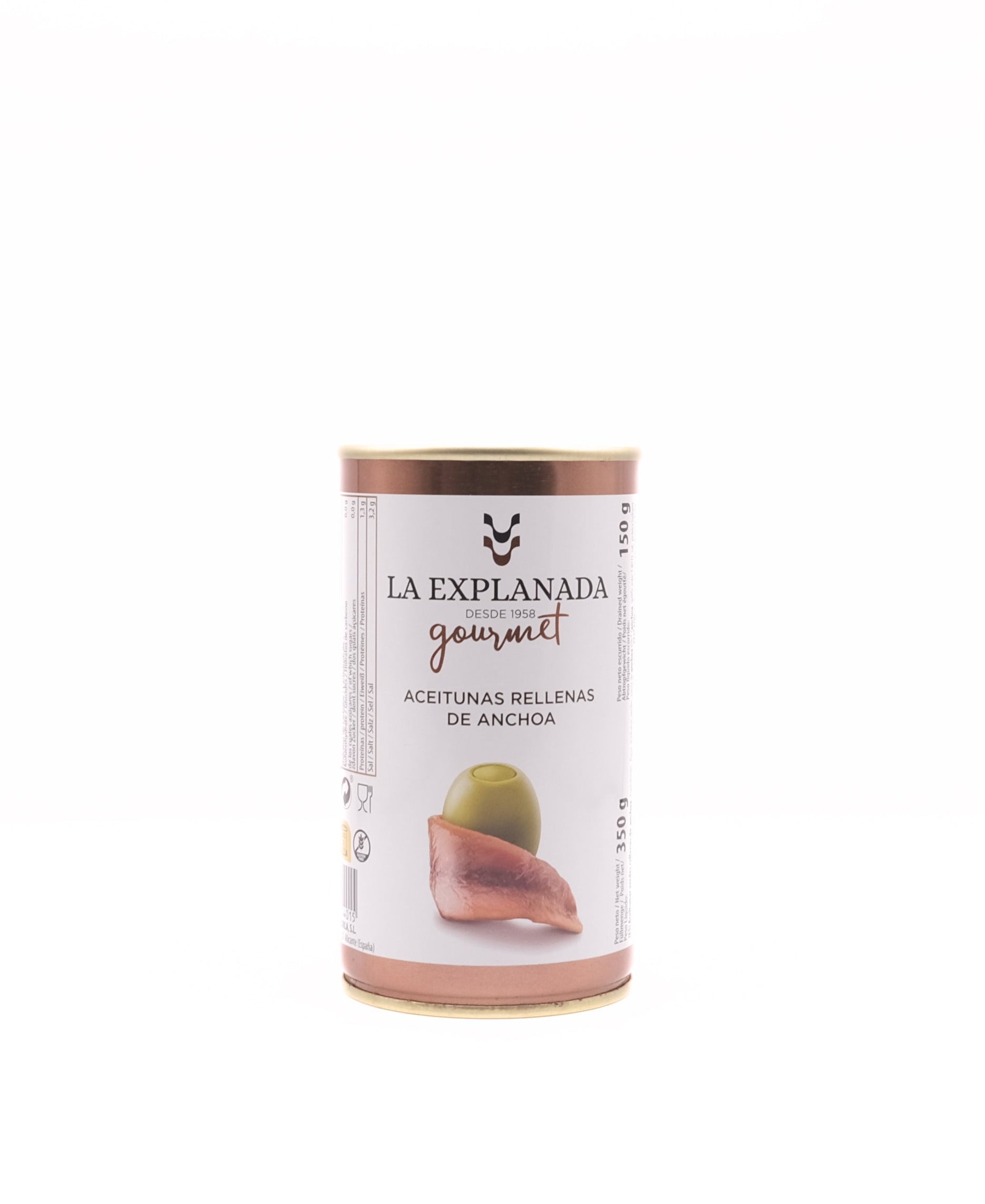 Gefüllte Oliven mit Sardellen 350 g | La Explanada | finolivo