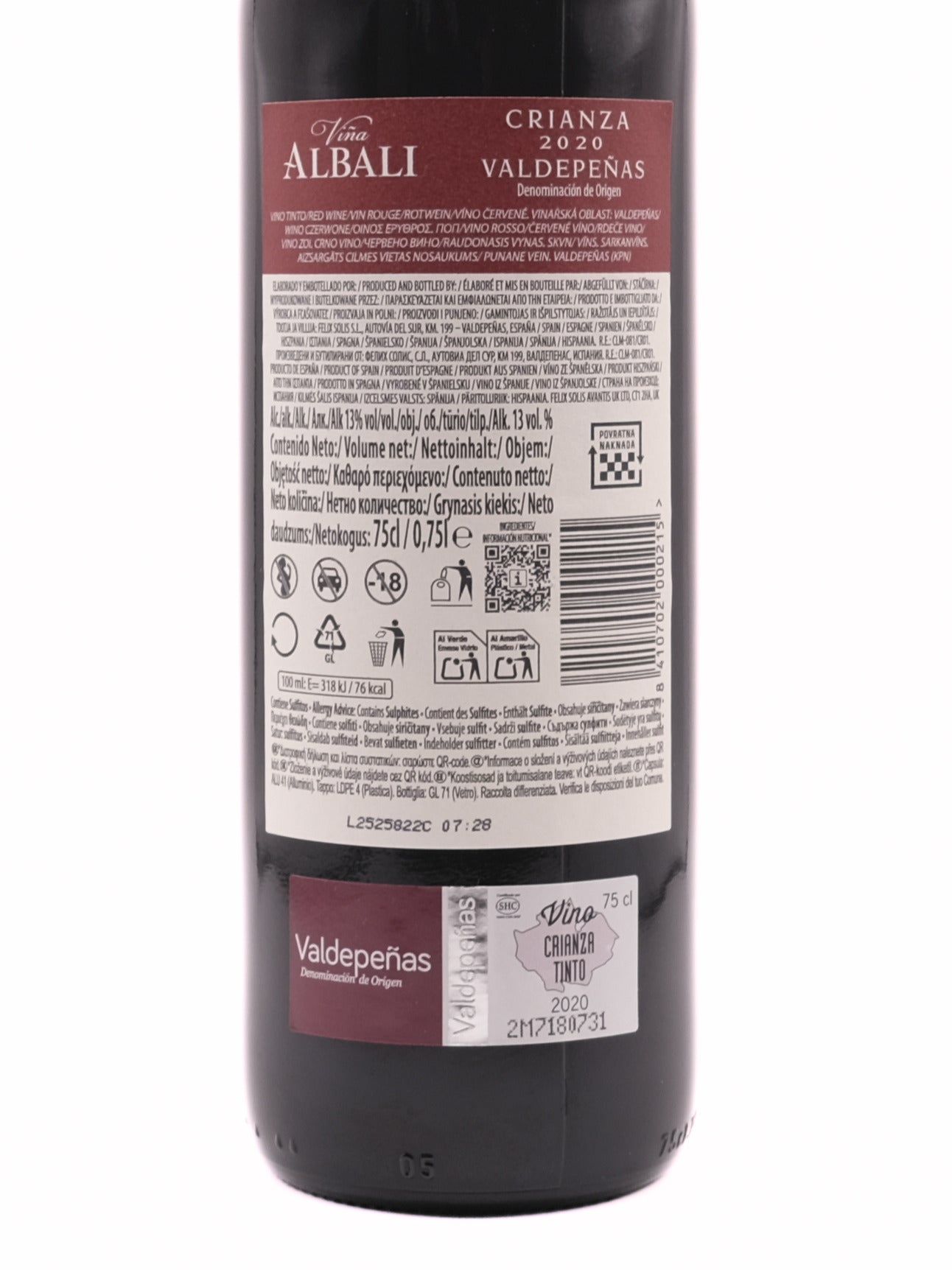 Viña Albali Crianza Rotwein 2020 750 ml | finolivo